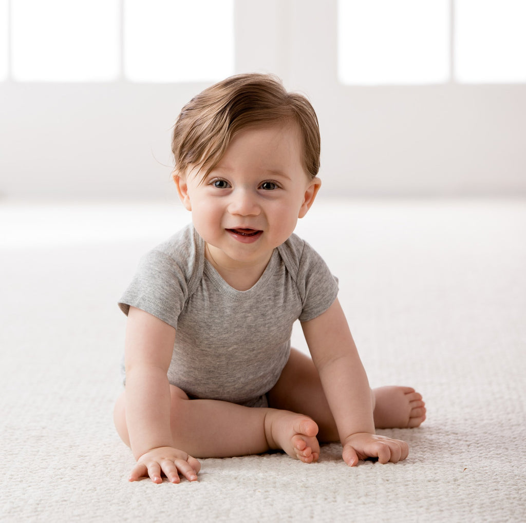 Gerber unisex baby 5-pack Solid Onesies Bodysuits Shirt, Gray, 18 Months US
