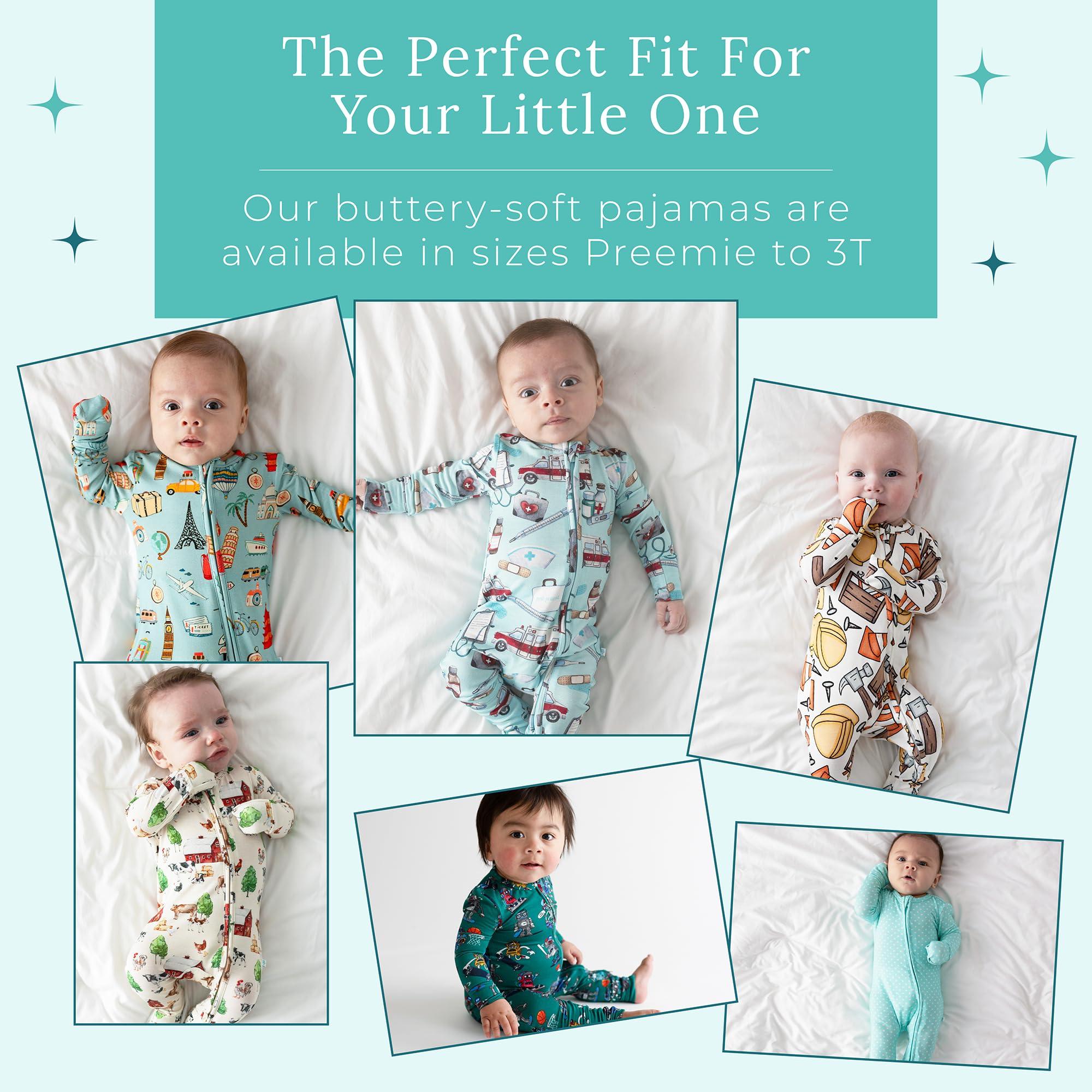 Posh Peanut Convertible Baby Sleepers, Boy Toddlers Footless Pajamas
