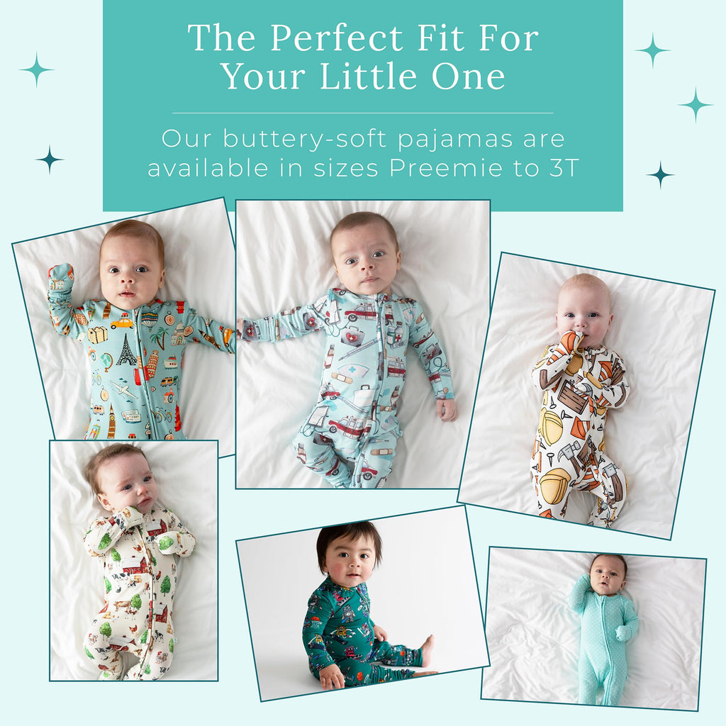 Posh Peanut Convertible Baby Sleepers, Boy Toddlers Footless Pajamas