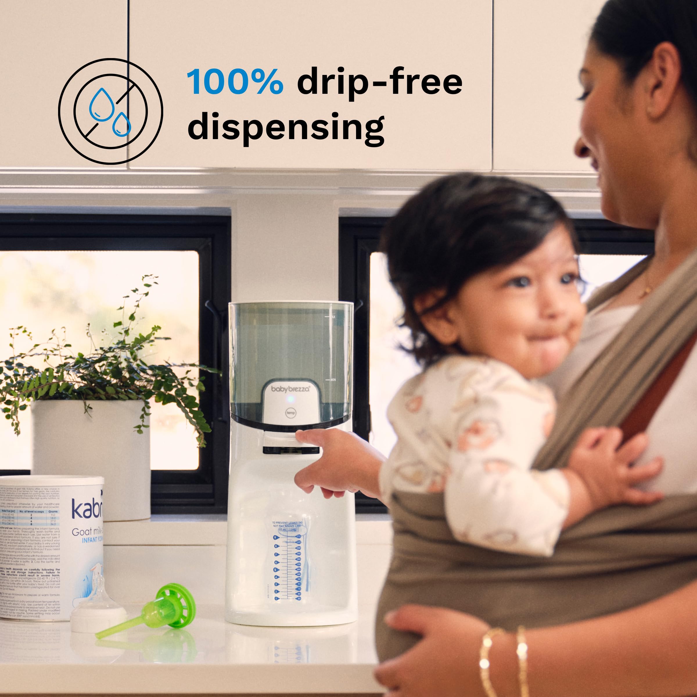 Baby Brezza Instant Baby Bottle Maker with 3 Temperature Settings for Formula Warming, 50oz Tank Capacity, 24/7 Warm Water Dispenser, Electric Kettle Alternative