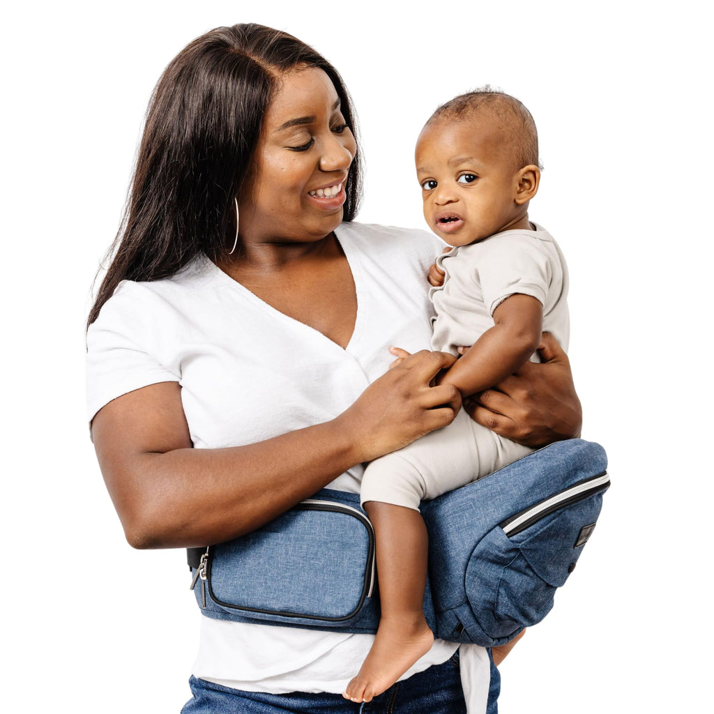 Tushbaby The Original Premium Quality Hip Seat Carrier – Safety-Certified Baby & Toddler Carrier with Secure Safety Buckles, Storage Pockets