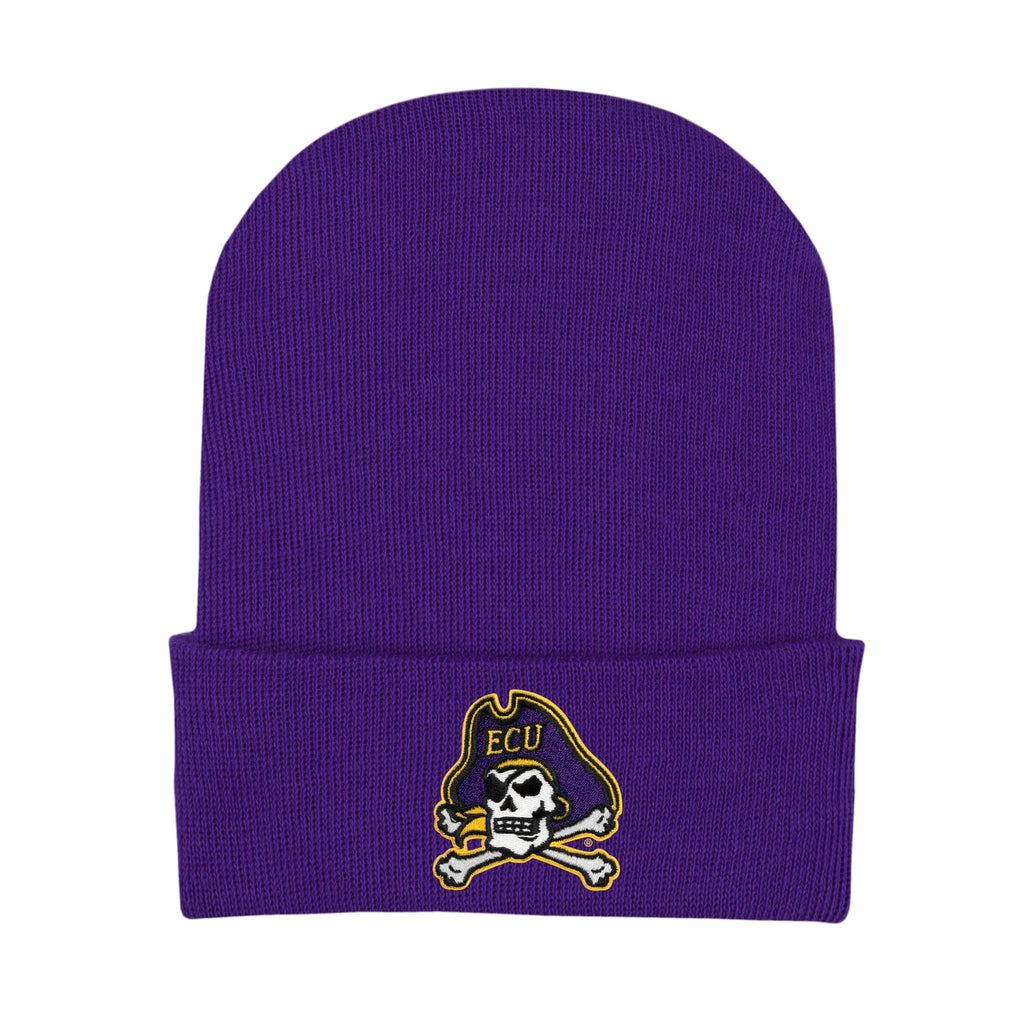 College Baby Infant Knit Cap East Carolina Pirates Logo - Purple - Newborn