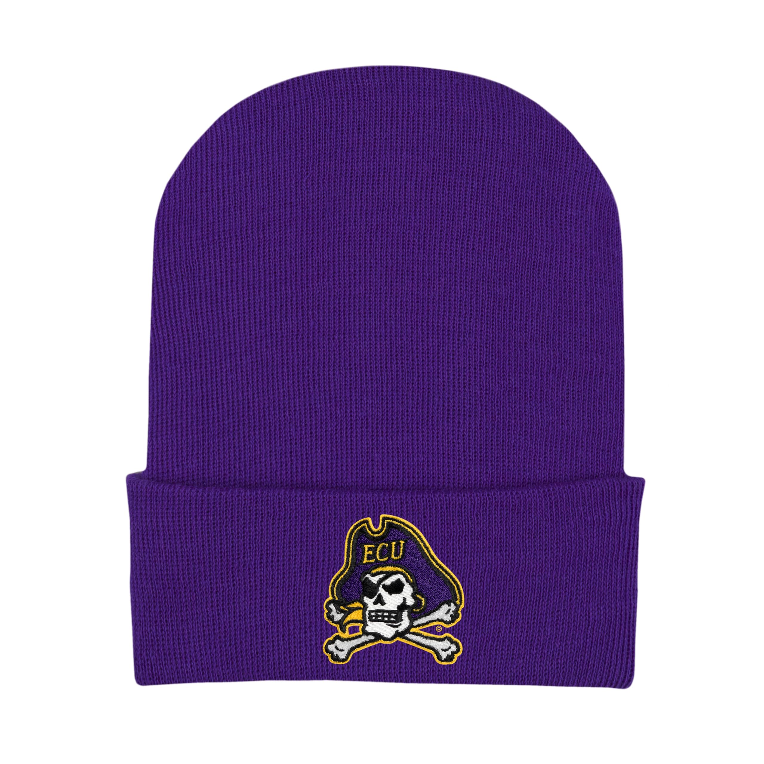 College Baby Infant Knit Cap East Carolina Pirates Logo - Purple - Newborn
