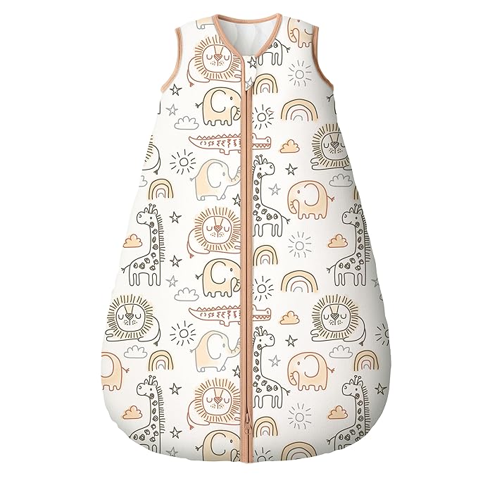 Yoofoss Baby Sleep Sack 6-12 Months, TOG 2.5 Baby Wearable Blanket with 2-Way Zipper, 100% Organic Cotton Fabric Winter Newborn Sleeping sack, Warm Soft Comfy(Medium)