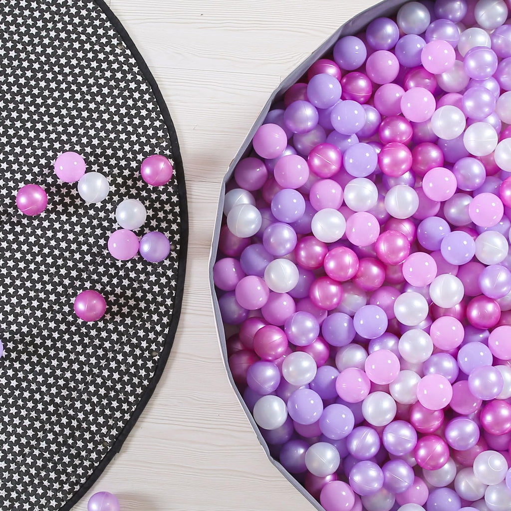 GOGOSO Ball Pits Balls Toddlers 50 100 200 500 Plastics Shape Ball Non-Phthalate Non-BPA Non-Toxic 2.2-Inch Crush Proof Play Balls,Pearl Purple Colors, 500 Balls