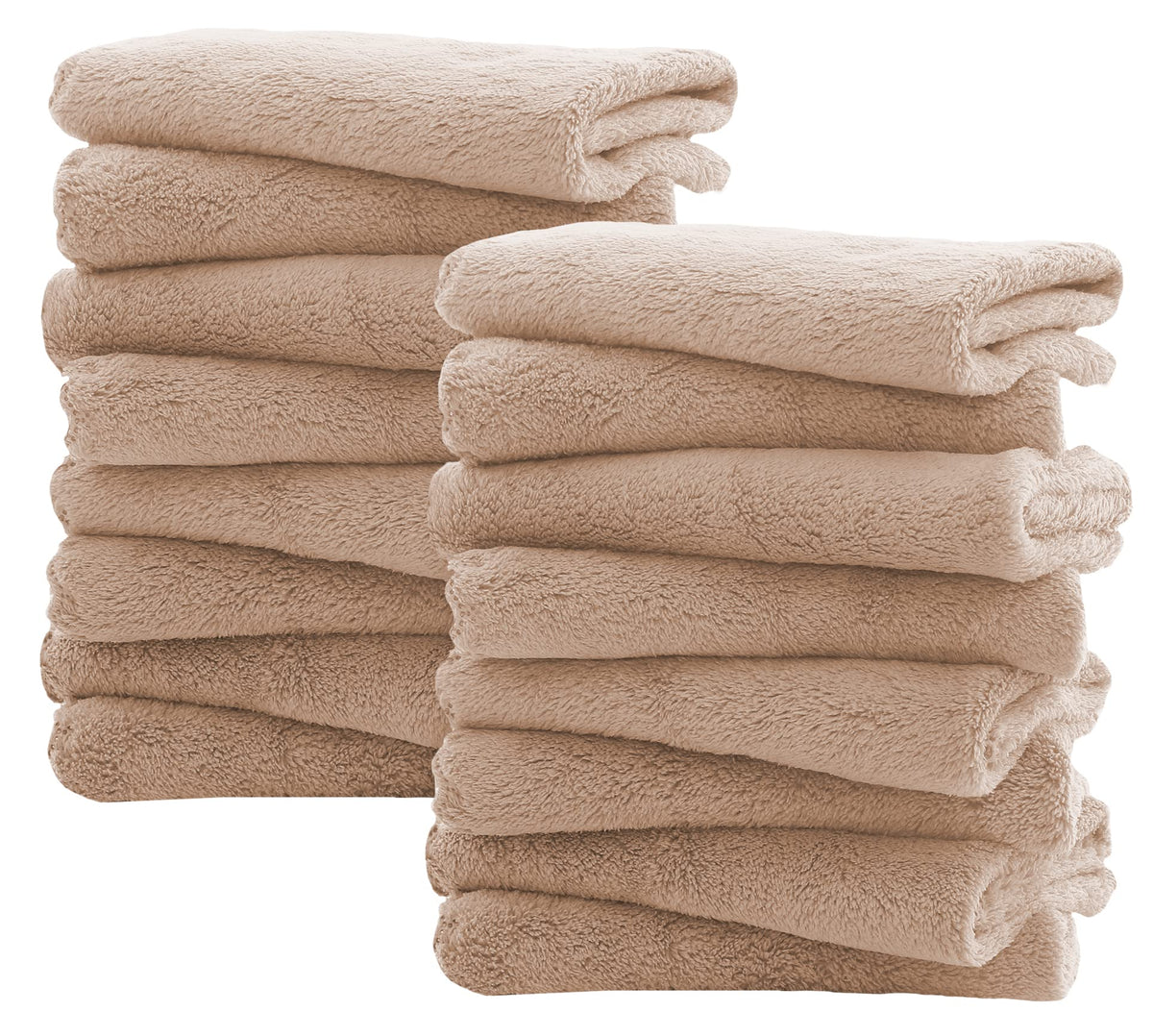 Spotted Play 16 Pack Burp Cloths for Baby - 20" x 10" Ultra Absorbent Coral Fleece Burping Cloths, Newborn Towel - Milk Spit Up Rags - Grey