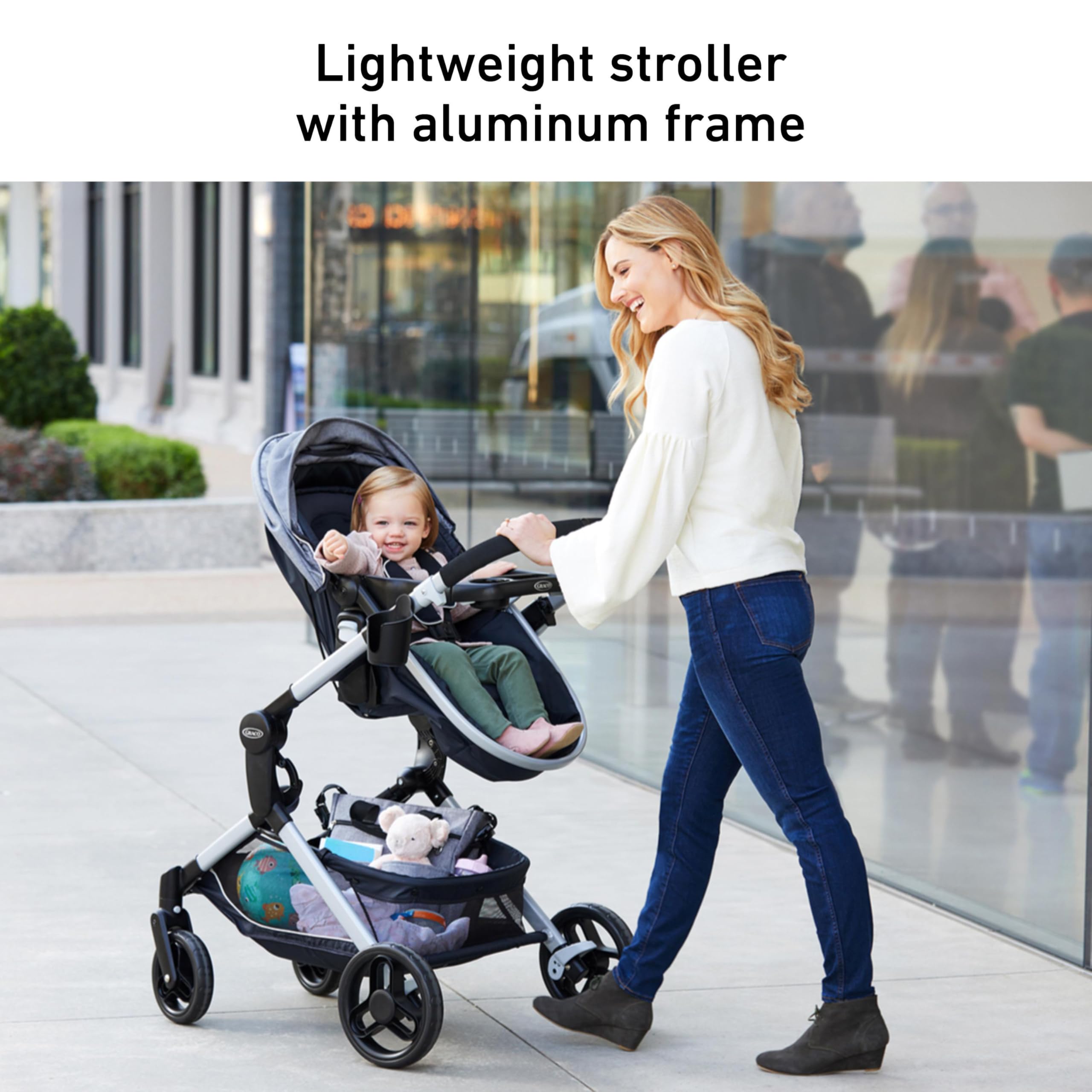 Graco Modes Nest Travel System, Car Seat and Stroller Combo, Includes: SnugRide DLX Infant Car Seat, and Reversible Baby Stroller, Norah
