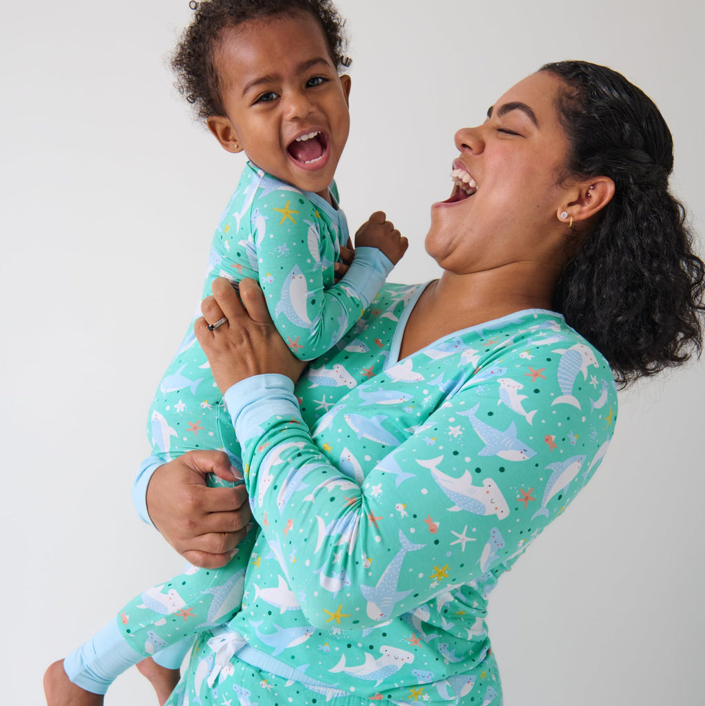 Little Sleepies Baby Pajamas, Shark Soiree, 18-24M