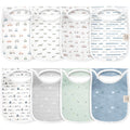 KeaBabies 8-Pack Bibs for Baby Girls, Boys, Pullover Baby Bibs (Vessels)