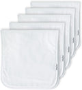 5-Pack Organic Cotton Burp Cloths – Large, Ultra-Soft 3-Layer Towels for Burping, Shoulder & Hand Use, Highly Absorbent