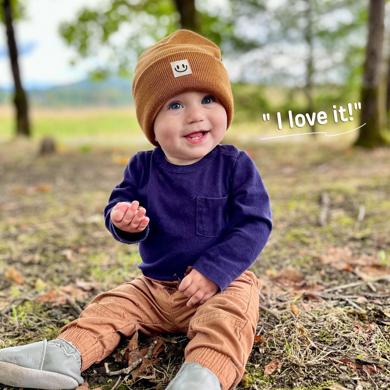 FURTALK Baby Beanie 2 Pack Toddler Winter Hat Embroidered Knit Cap Ages 0-8