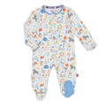 Magnetic Me Boys Modal Magnetic Baby Footie Pajamas | Silky Soft Modal Fabric | Alpha Pop | Newborn