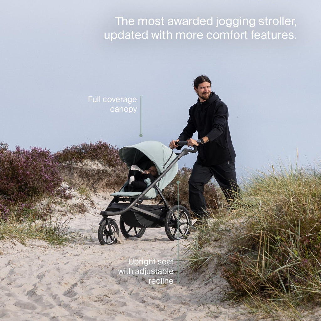 Thule Urban Glide 3 Single Child All-Terrain Stroller - Lightweight - Air-Filled Tires & Suspension - Integrated Hand Brake - Reclining seat with Leg Rest - Padded 5-Point Harness