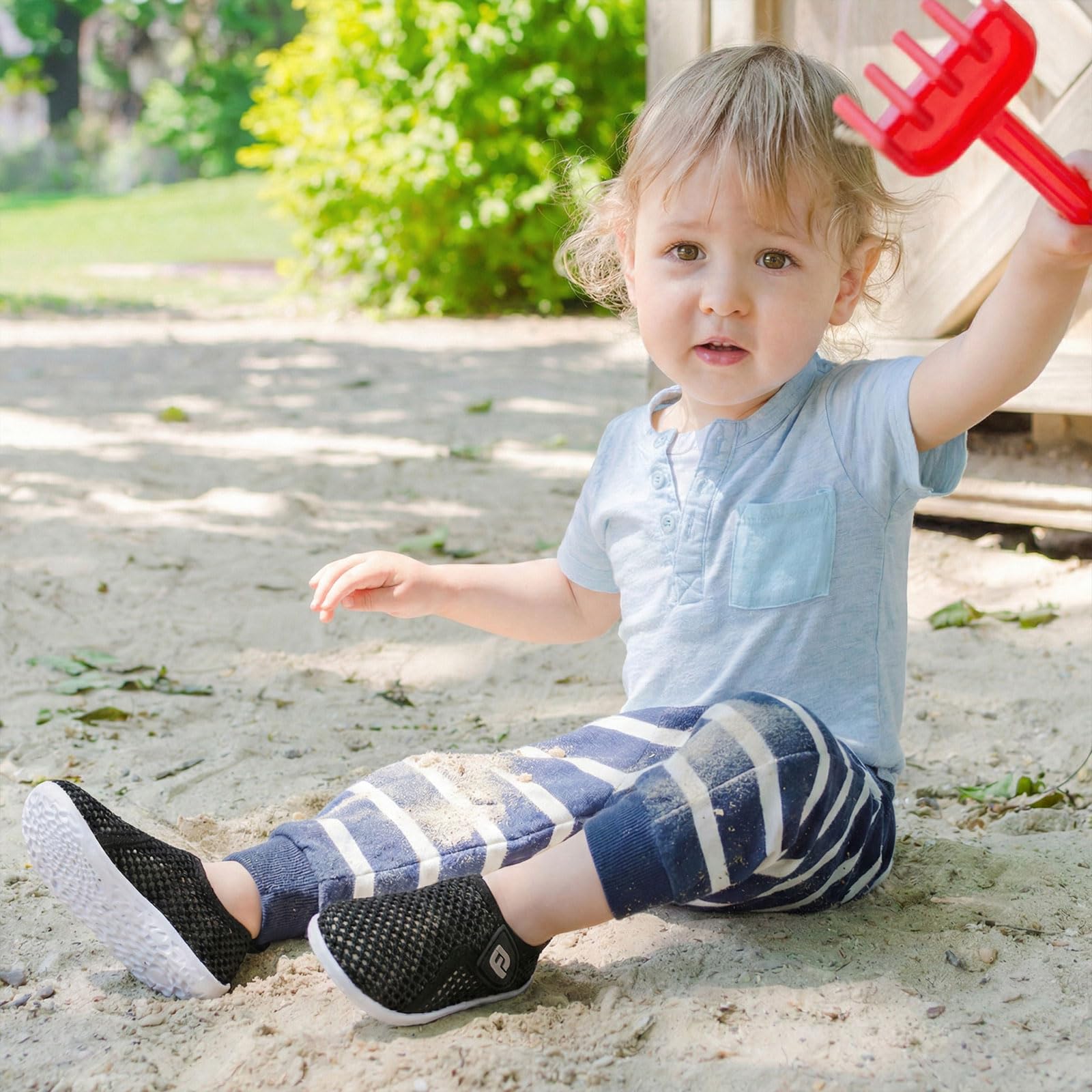 Baby Girls Boys Water Shoes Swim Barefoot Shoes Sandals Water Sports Aqua Socks Sneakers for Beach Mesh BlackGrey 12-18 Months Infant