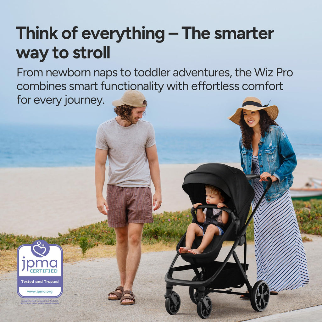 Mompush Wiz Pro Baby Stroller with Bassinet Mode, Snack Tray Included