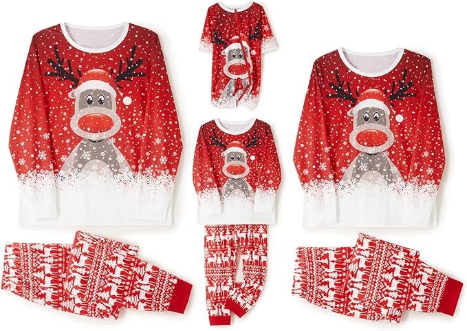 Awoscut Family Christmas Pajamas Matching Pajamas for Family, Xmas PJs Sets Holiday Sleepwear