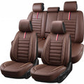 OASIS AUTO Front Car Seat Covers,Car Seat Protector, Waterproof Seat Covers Front Set, Car Seat Protectors, Automotive Seat Covers Fit for Most Cars (OS-001 Burgundy)