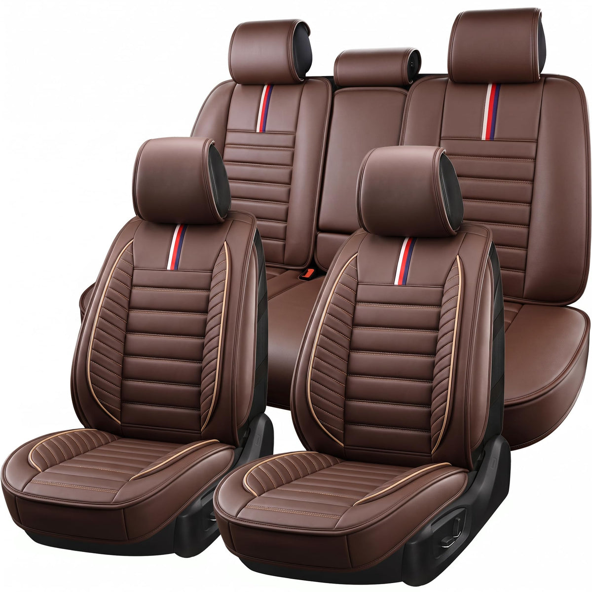 OASIS AUTO Front Car Seat Covers,Car Seat Protector, Waterproof Seat Covers Front Set, Car Seat Protectors, Automotive Seat Covers Fit for Most Cars (OS-001 Burgundy)