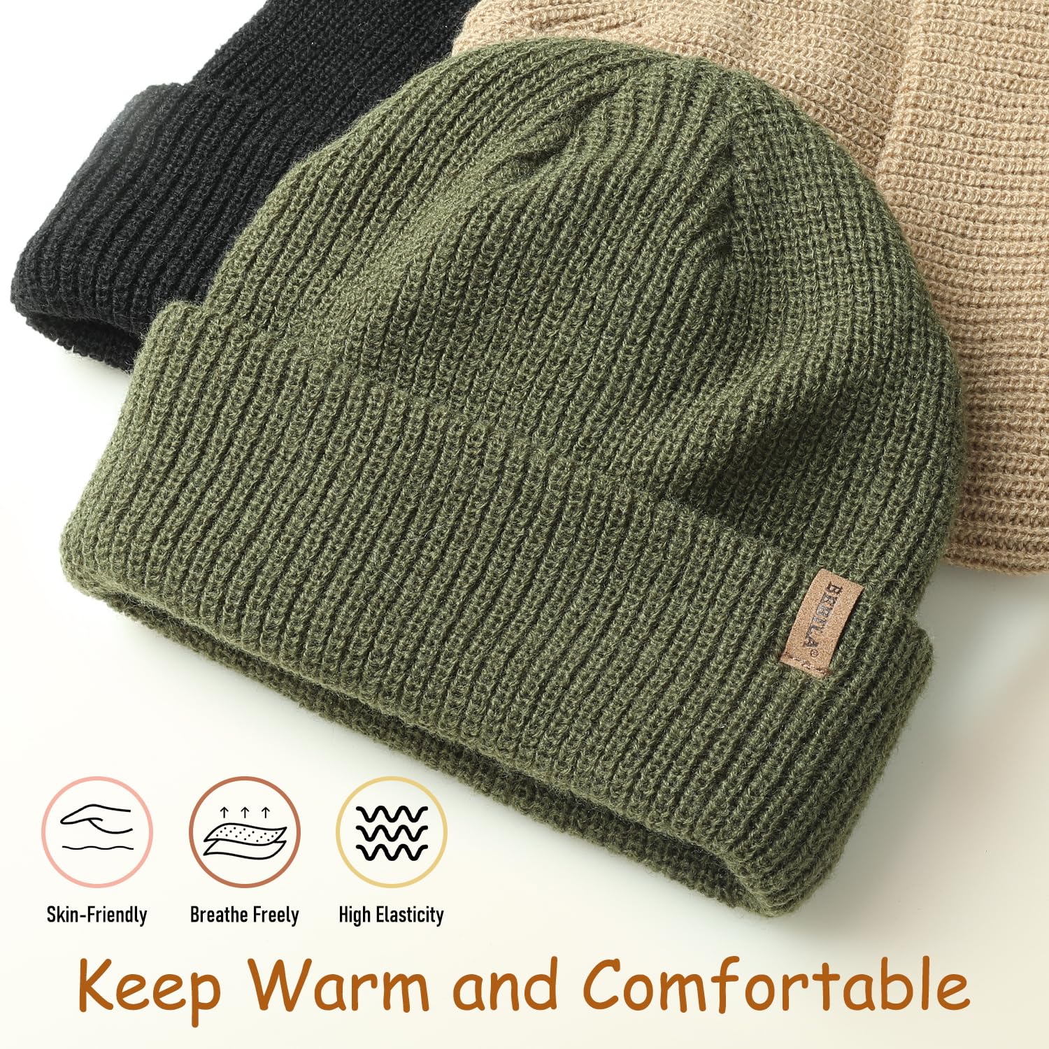 Bebila Baby Beanie Toddler Infant Winter Hats Knit Warm Caps for Boys Girls