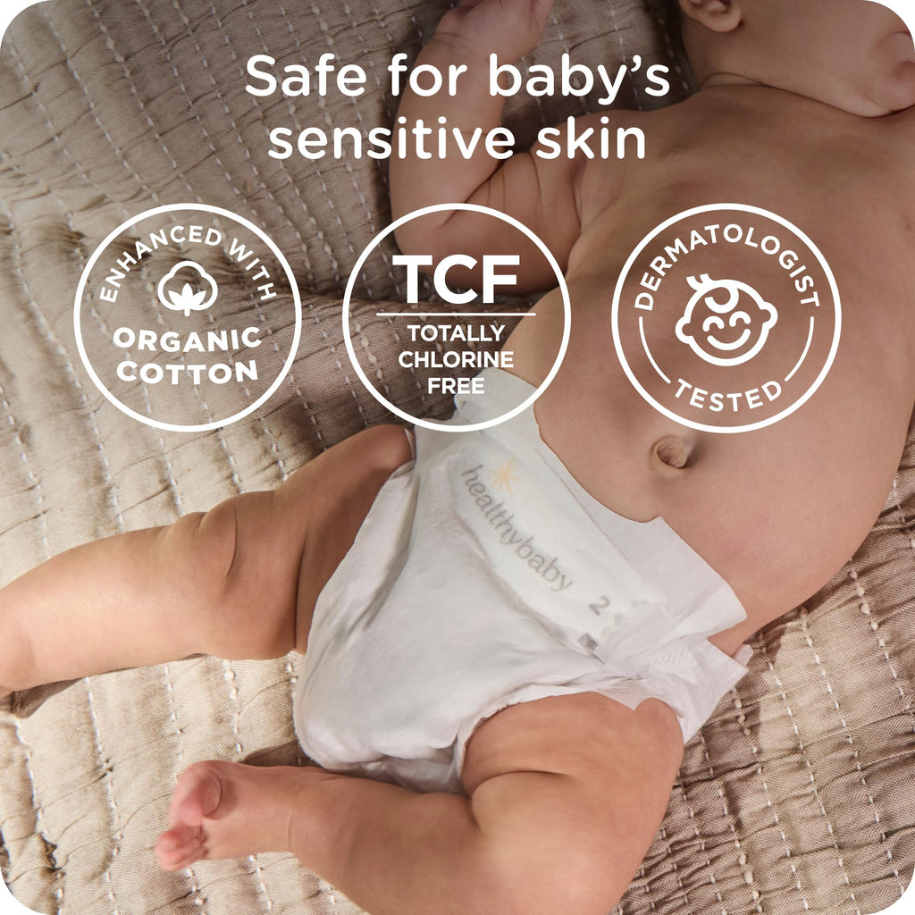 Our Diapers | The First EWG Verified & Microbiome-Friendly Diaper | 12-Hour Leak Protection | Made with Organic Cotton & Plant-Derived Materials | Totally Chlorine Free | Size 2 (12-18 lbs) 42 Count