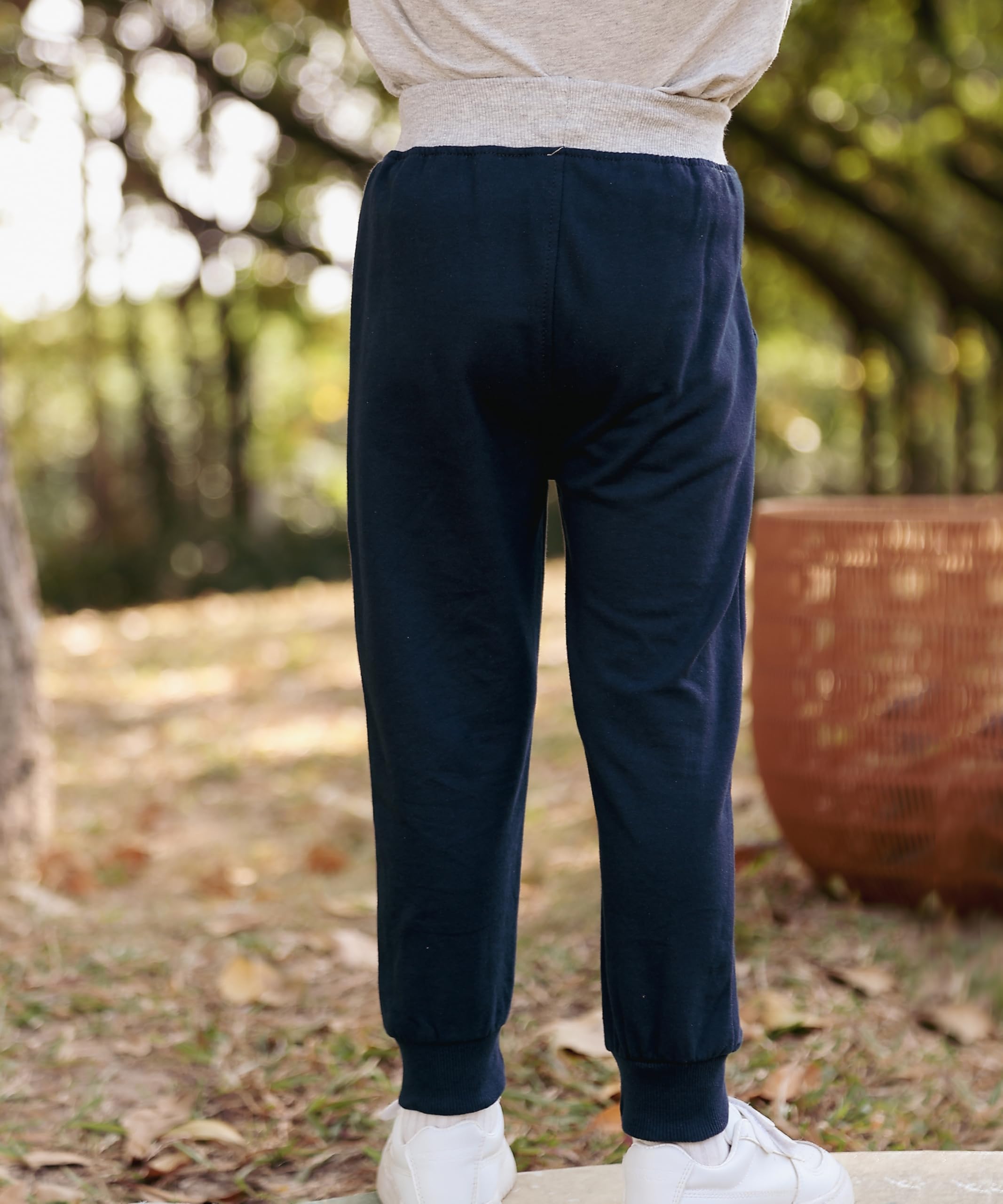GFQLONG Toddler Boys Joggers Pants Cotton Kids Athletic Sweatpants 5-6T