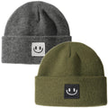 FURTALK Baby Beanie 2 Pack Toddler Winter Hat Embroidered Knit Cap Ages 0-8