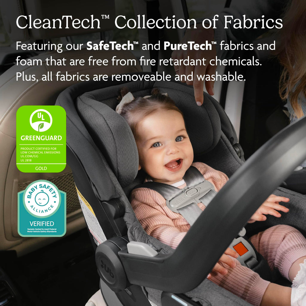 UPPAbaby Mesa V2 Infant Car Seat/Easy Installation/Innovative SmartSecure Technology/Base + Robust Infant Insert Included/Direct Stroller Attachment/Greyson (Charcoal Mélange)