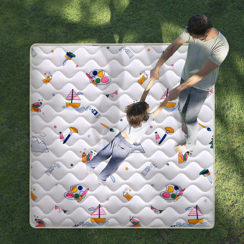 High-Density Foam Baby Play Mat, 50x50 Inches Thicken One-Piece Comfortable and Soft Playmat, Non Slip Machine Washable Floor Mat for Infants, Tapete para Bebes,Toddlers