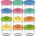 KeaBabies 12pk 4oz Glass Baby Food Containers with Lids, Leak-Proof (Kea)