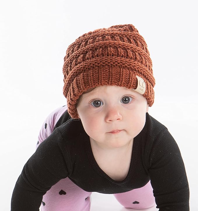 Funky Junque Baby Winter Hat – Cute Newborn Hats, Cozy Warm Infant Beanie, Soft Knit Stocking Stuffer for Babies 0–12 Months