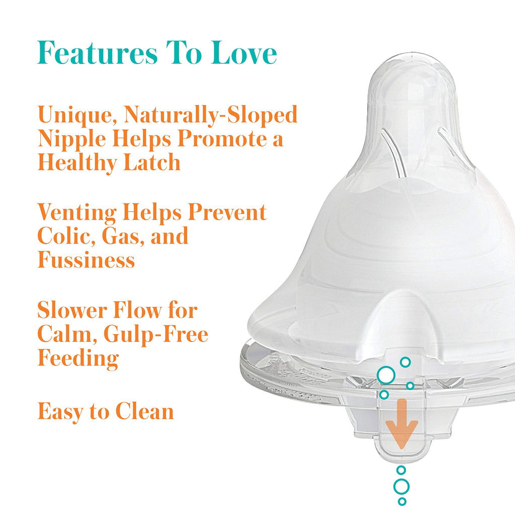 Evenflo Feeding Premium Proflo Venting Balance Plus Wide Neck Baby, Newborn and Infant Bottles - Developed by Pediatric Feeding Specialists - 5 Ounce (Pack of 6)