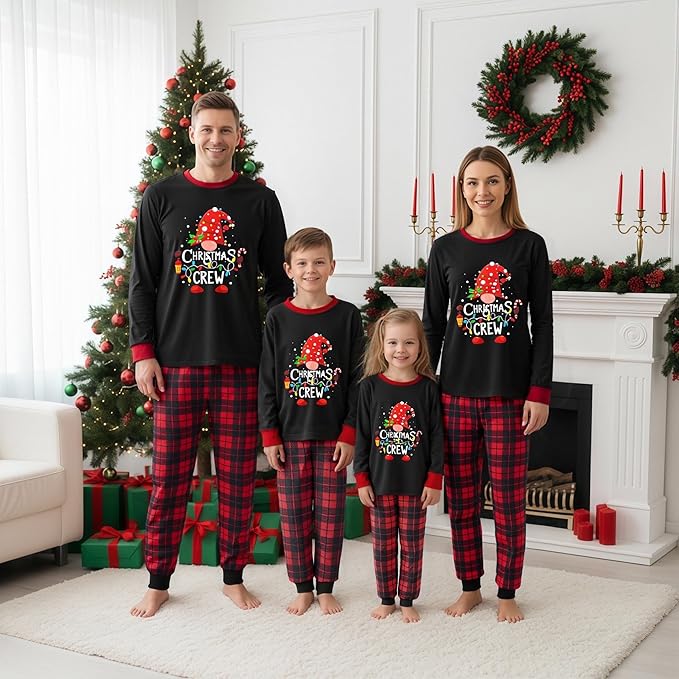 Awoscut Family Christmas Pajamas Matching Pajamas for Family, Xmas PJs Sets Holiday Sleepwear