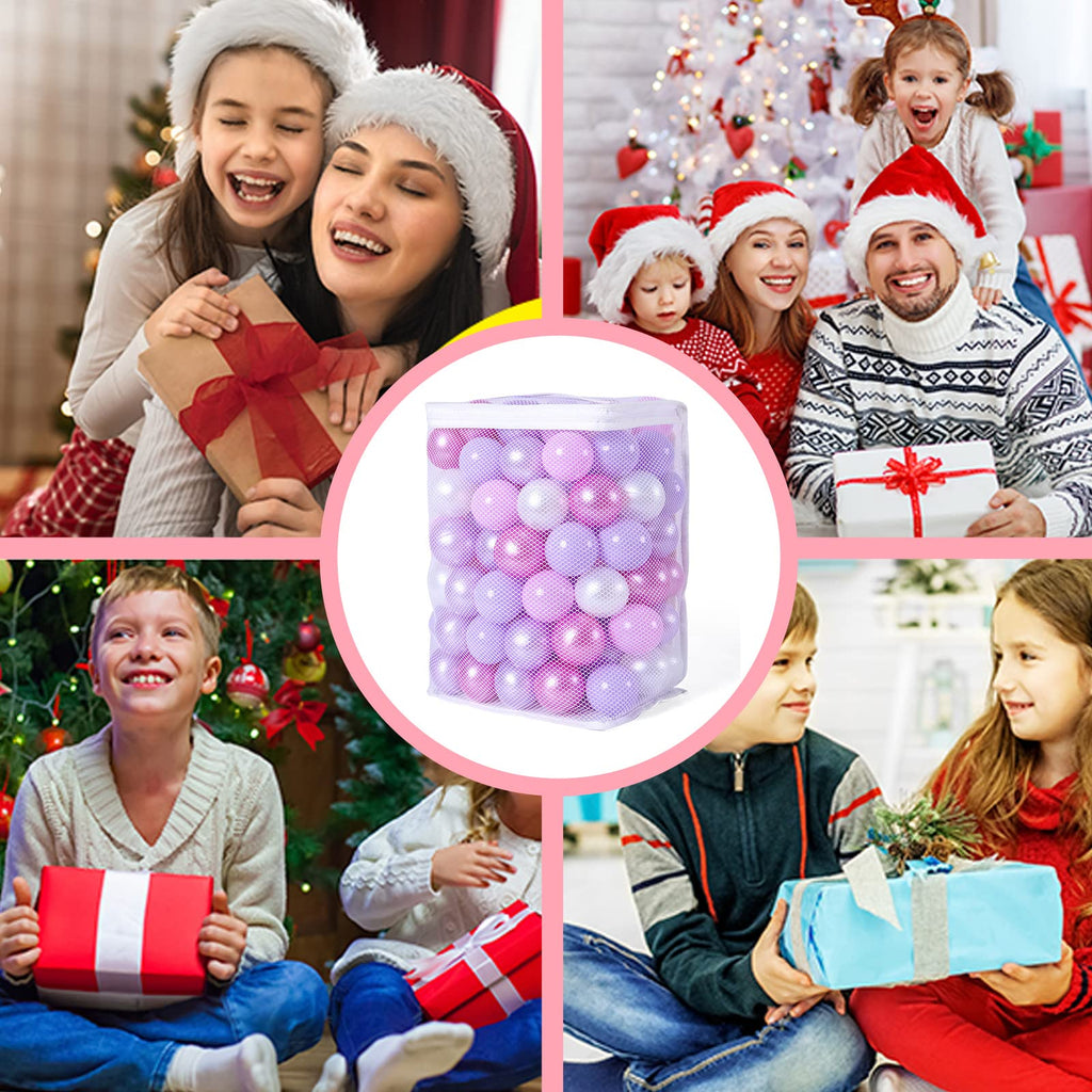 GOGOSO Ball Pits Balls Toddlers 50 100 200 500 Plastics Shape Ball Non-Phthalate Non-BPA Non-Toxic 2.2-Inch Crush Proof Play Balls,Pearl Purple Colors, 500 Balls