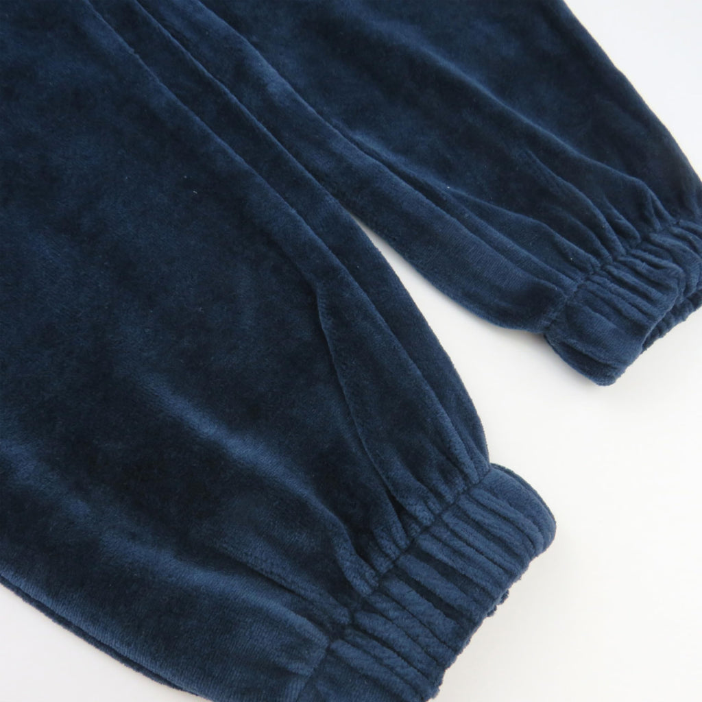 HonestBaby 2-Piece Cozy Velour Sweatshirt and Jogger Sweatpants Set 100% Organic Cotton for Toddler, Baby Boys, Girls, Navy, 6-9 Months