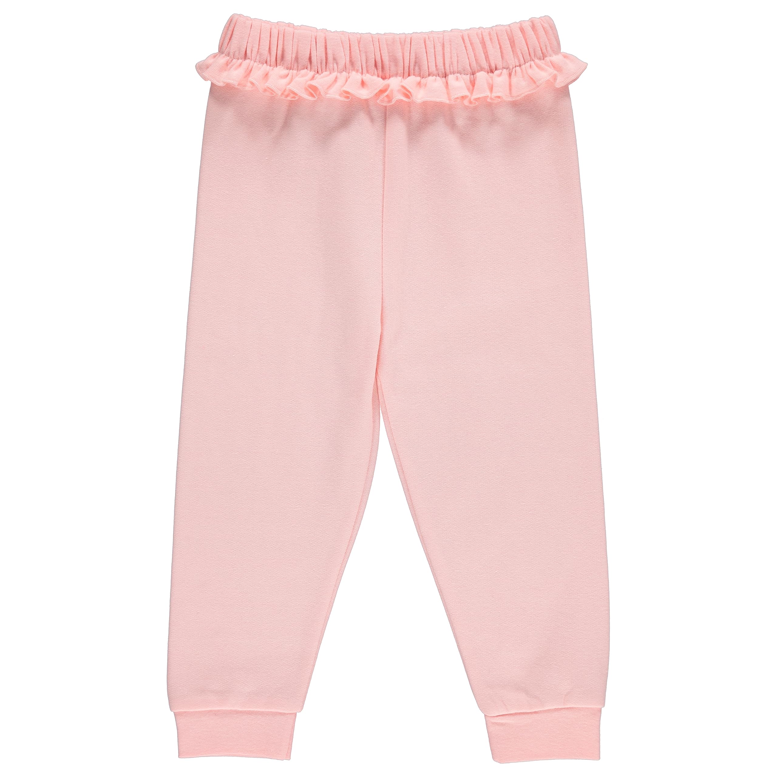 Cudlie 5-Pack Baby Girls Joggers - Lounge Pants, Active Sweatpants Sweats - Fleece Joggers for Girls, 9-12 Months