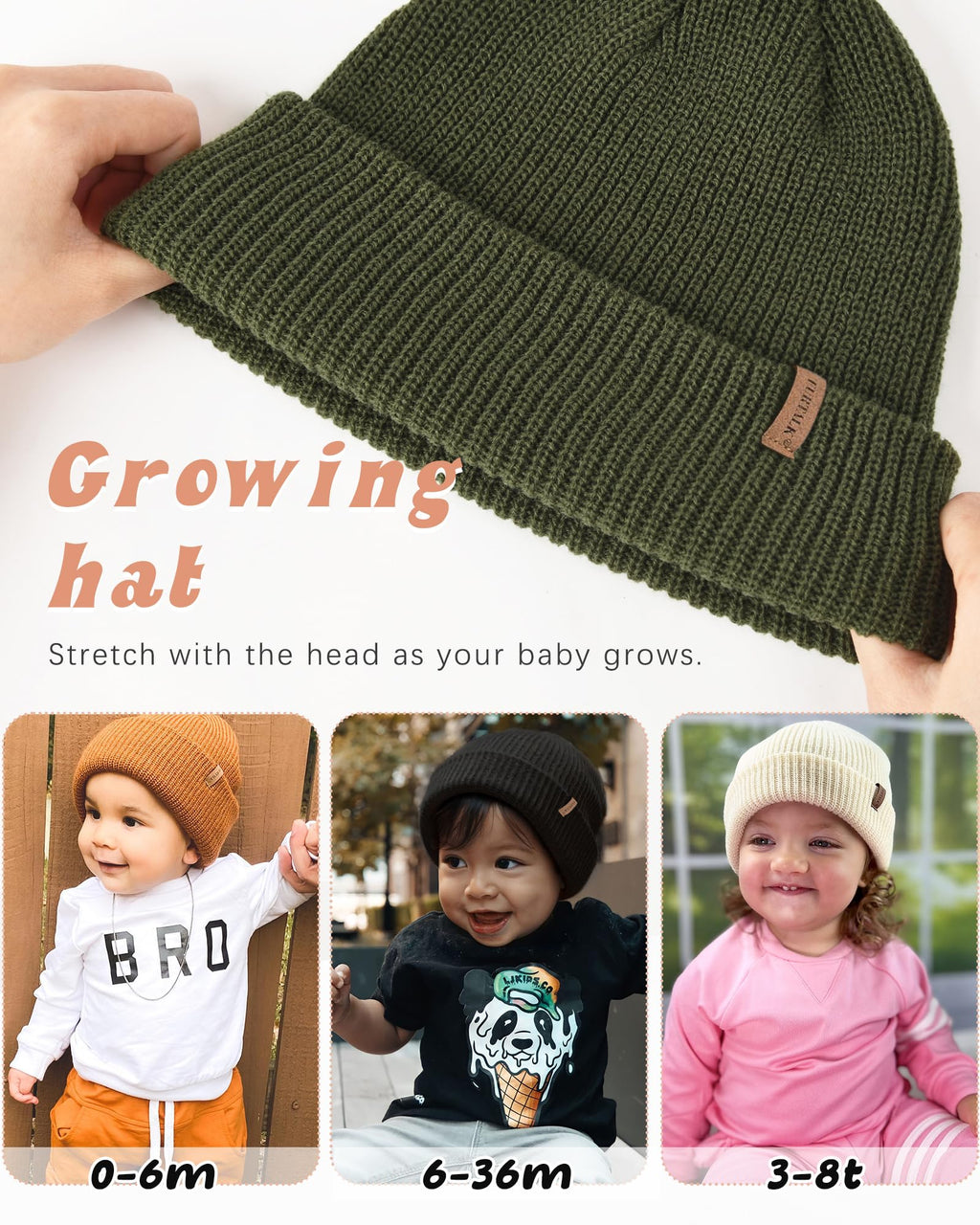 FURTALK Toddler Beanie Baby Beanies Kids Winter Hats Children Knit Warm Cap