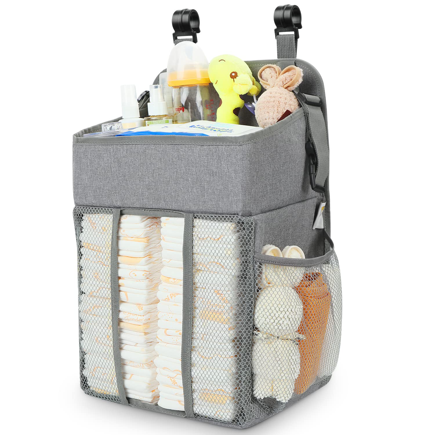 Maliton Changing Table Diaper Organizer Diaper Caddy (Gray)