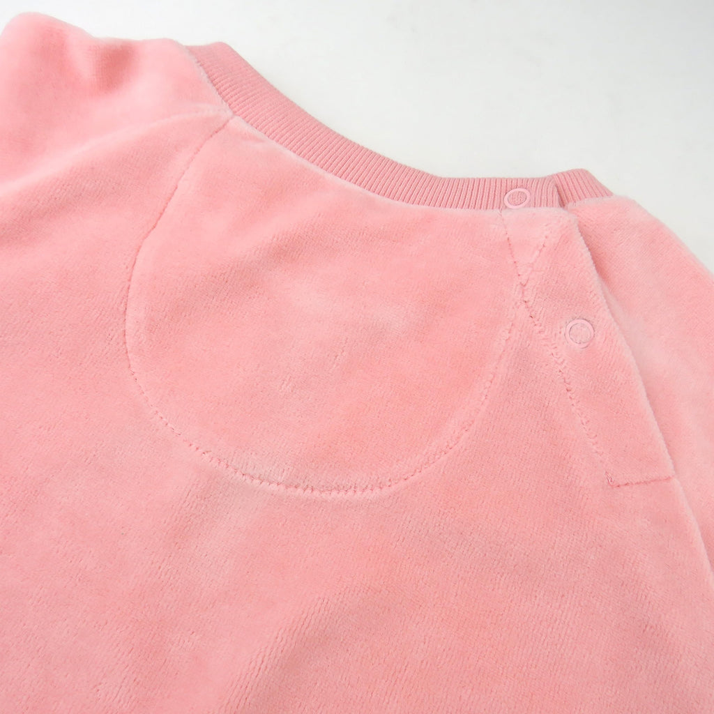 HonestBaby 2-Piece Cozy Velour Sweatshirt and Jogger Sweatpants Set 100% Organic Cotton for Toddler, Baby Boys, Girls, Pink, 12 Months