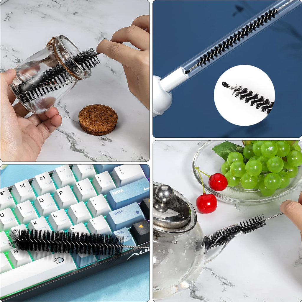 Ixiaoyoo 12 Pcs Straw Cleaner Brushes Set, 8.2 Inch Nylon Cleaning Brush