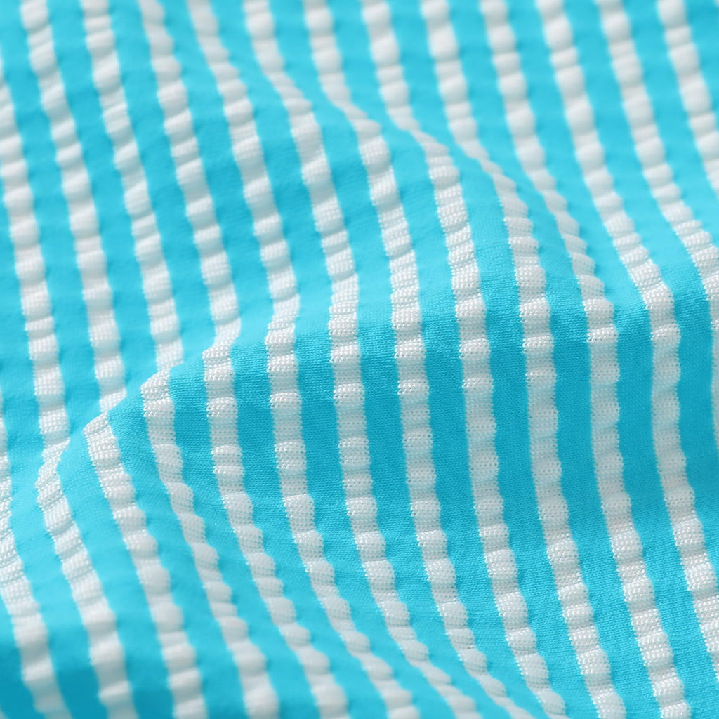 YOUNGER TREE Toddler Girls Two Pieces Swimsuit Color Block Stripe Swimwear Summer Beach Bathing Suit 18M-5T（Blue 18-24 Months）