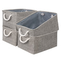 Sacyic Storage Basket Fabric Sturdy Canvas Storage Bins Organizer with Handles for Clothes and Storage Foldable Storage Boxes Cubes