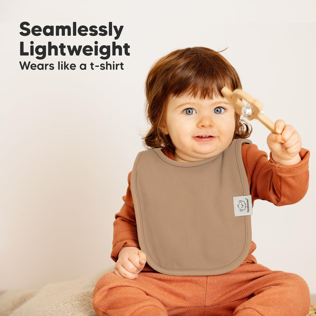 KeaBabies 8-Pack Bibs for Baby Girls, Boys, Pullover Baby Bibs (Roarsome)