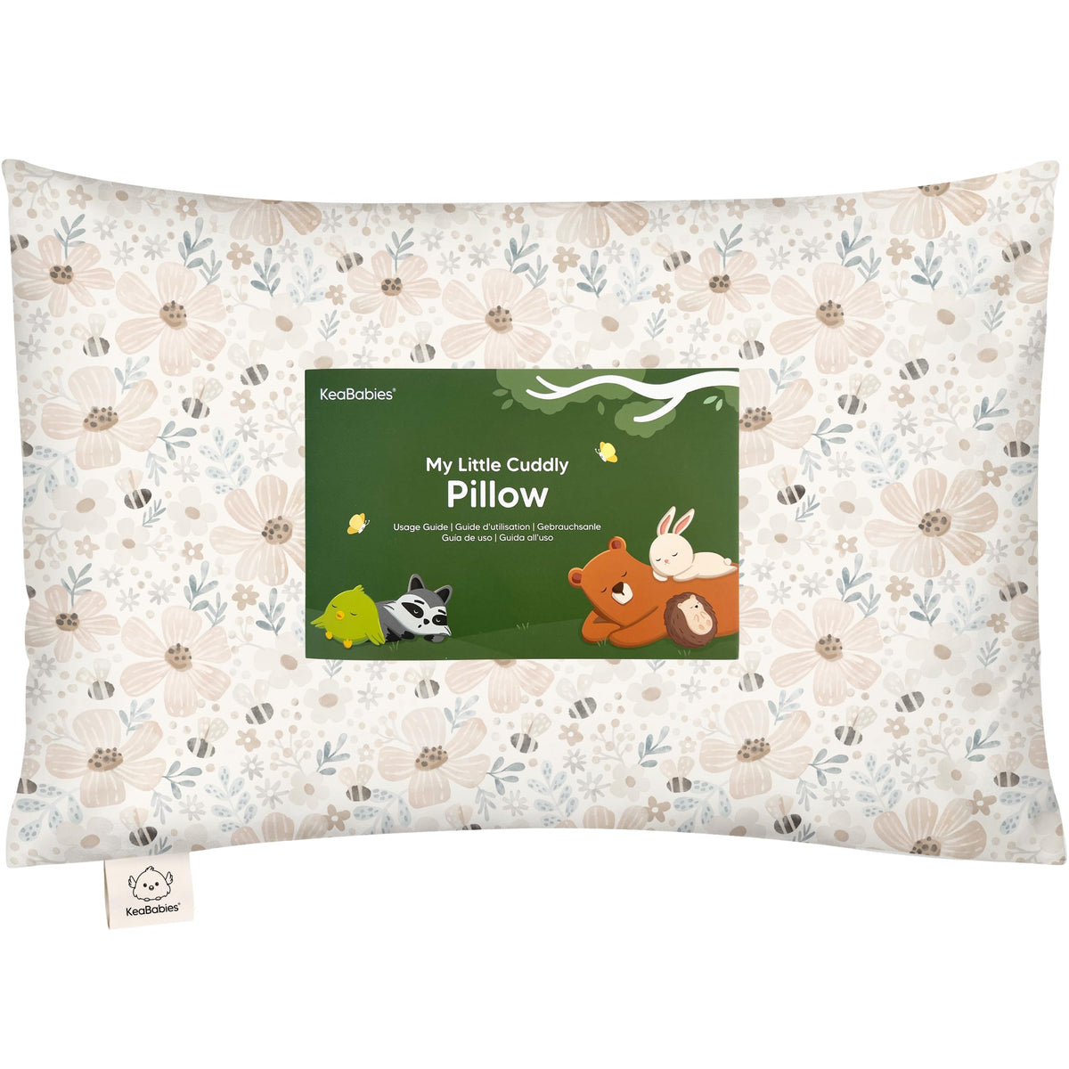 KeaBabies Toddler Pillow with Pillowcase, 13x18 Kids Pillows (Bumble Bear)