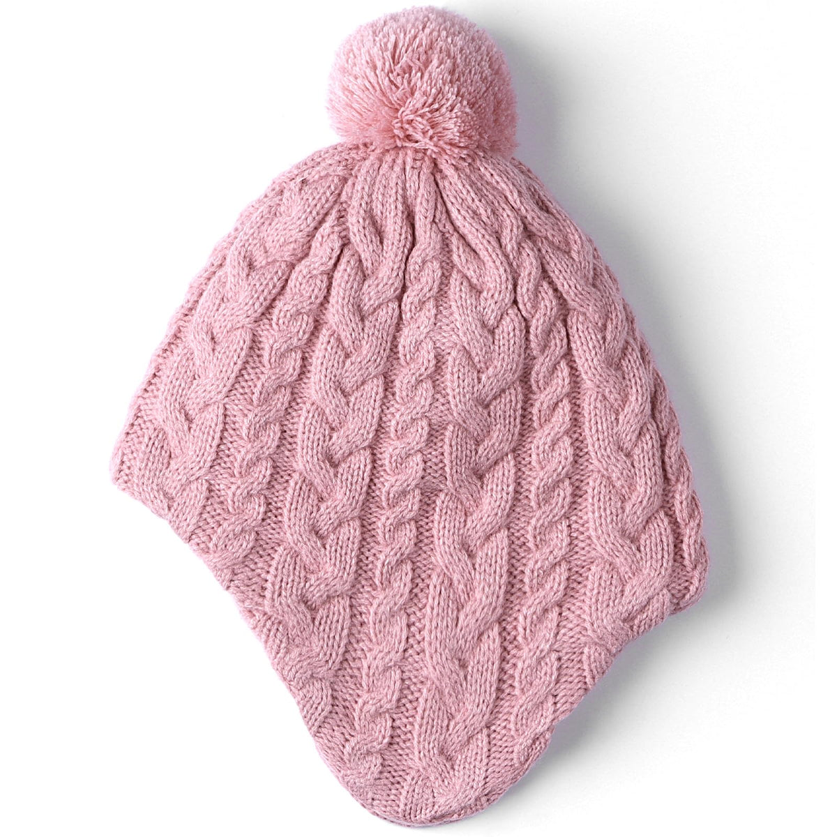 Duoyeree Kids Beanie Dinosaur Pom Pom Knit Winter Hat Fleece Lined for 1-7T