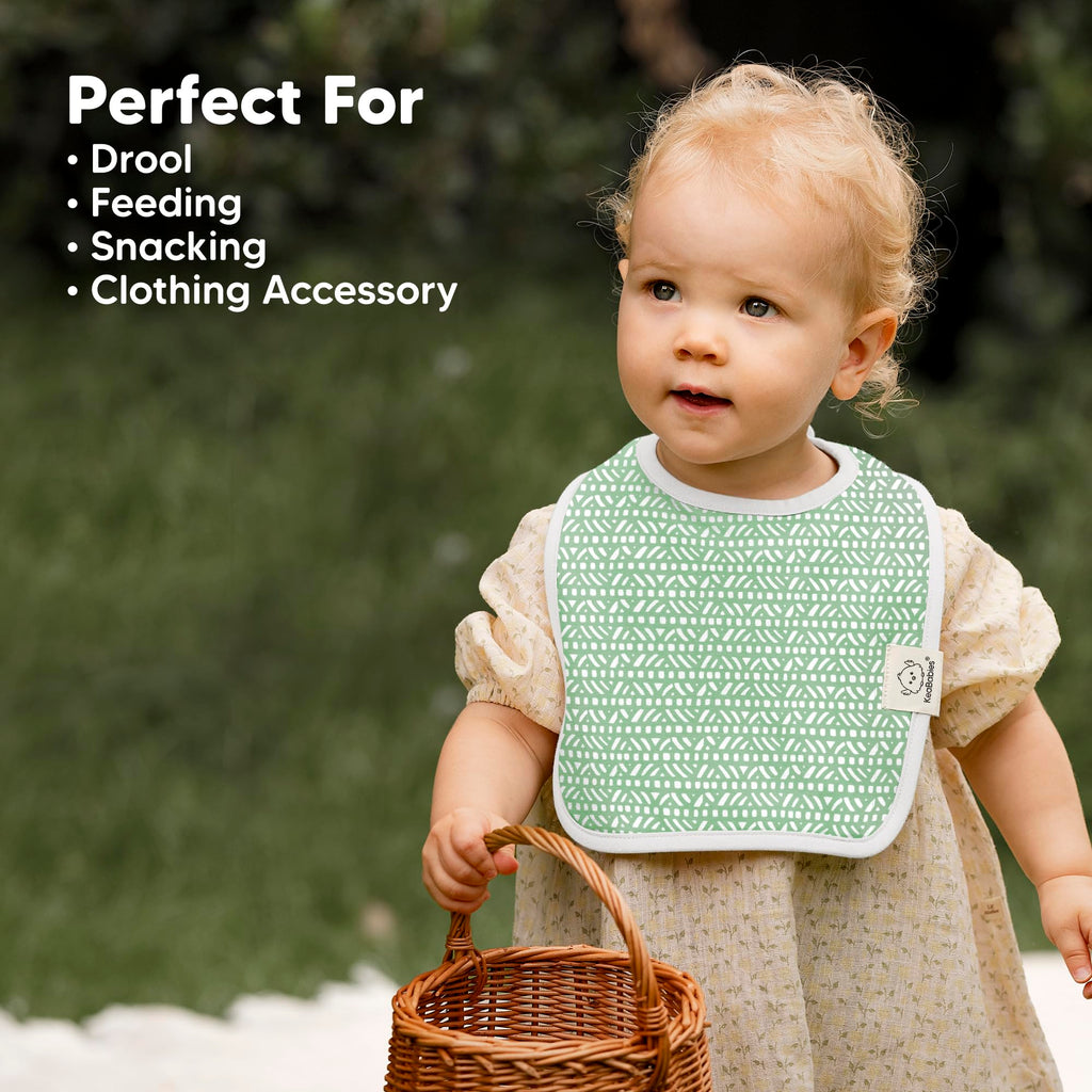 KeaBabies 8-Pack Organic Baby Bibs for Boys, Girls Drool Bibs (Nordic)