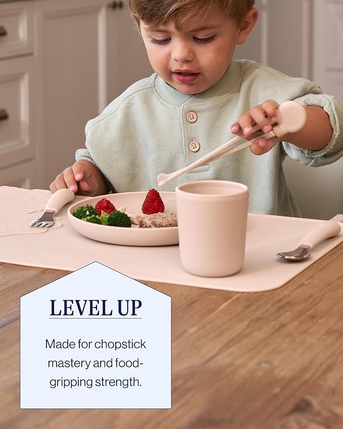 Lalo PAW Patrol Chopsticks For Kids - Set of 2 Training Chopsticks Made of Silicone and Eco-Friendly Wheat Straw PP - Ages: 2 Years And Up - Easy to Clean & Dishwasher Safe - Marshall