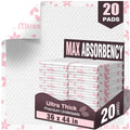 MKISS 40 Count Extra Large Disposable Bed Pads 36" x 44" Incontinence Pads