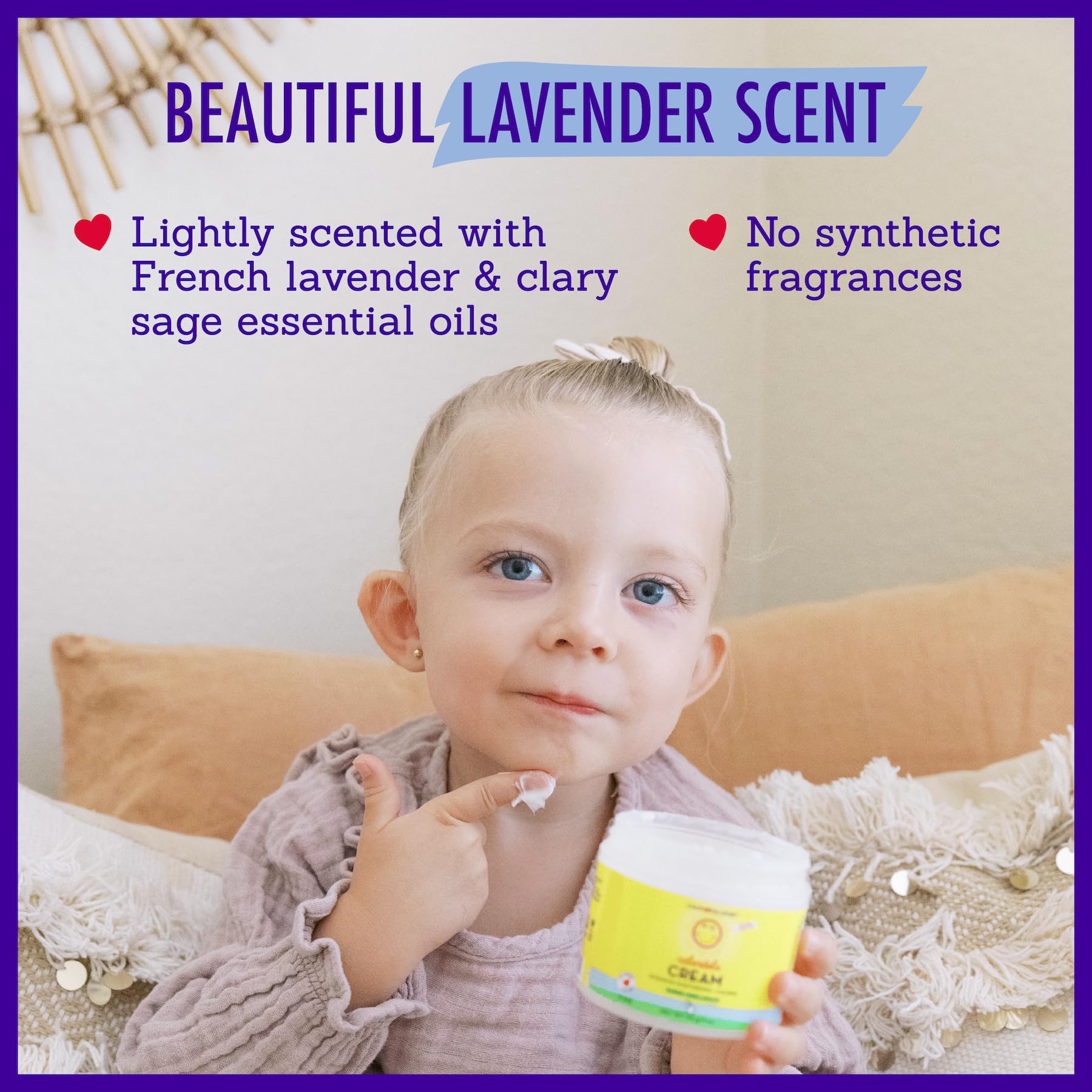 California Baby Calendula Cream | 100% Plant-Based Moisturizer | Lavender Baby Lotion | Face Moisturizer For Dry Skin | Hypoallergenic | 2.9 oz / 82g
