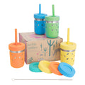 Elk and Friends Kids 10oz Stainless Steel Mason Jars + Sleeves + Lids | 4pk