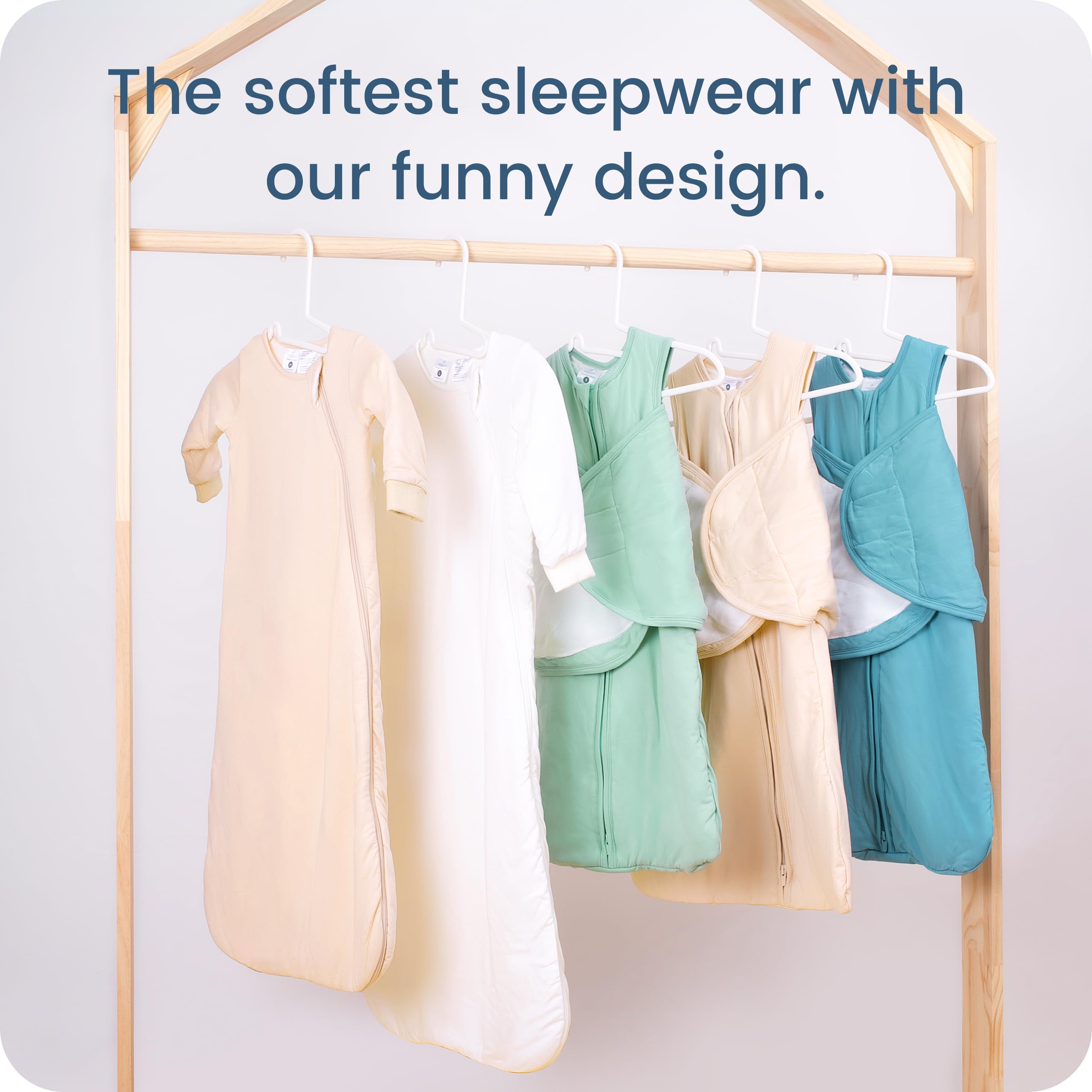 TOTBASIC Baby Swaddle Blanket 0-3 Months, 1.0 TOG 3-Way Adjustable Infant Sleep Sack, Storm